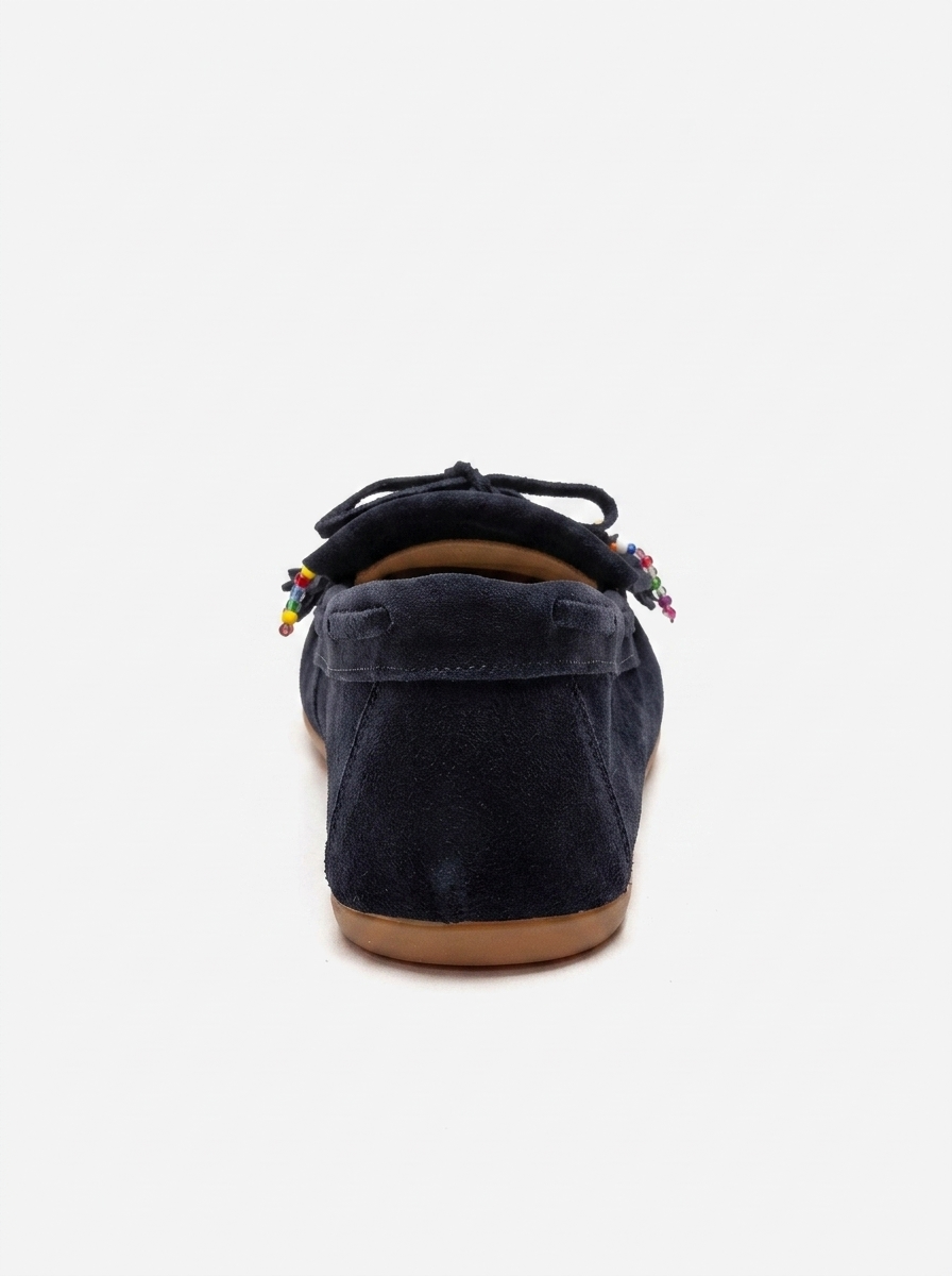 Evelyn - Navy Genuine Leather Loafer (Women)