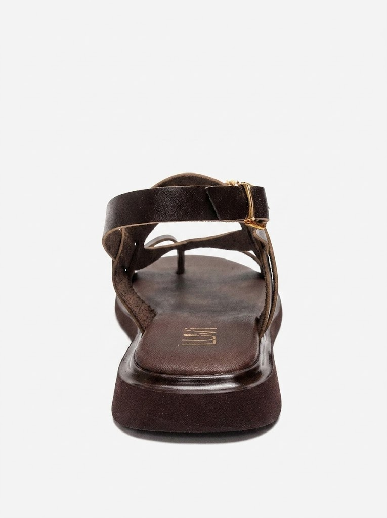 FABIANA - Brown Genuine Leather Thong Sandal (Women)