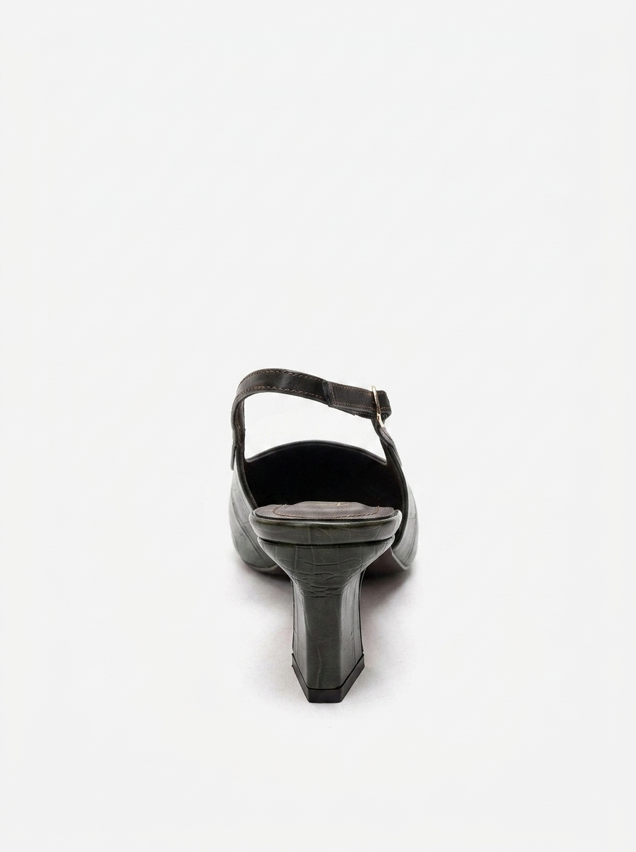 HILDA - Green Block Heel Pump (Women)