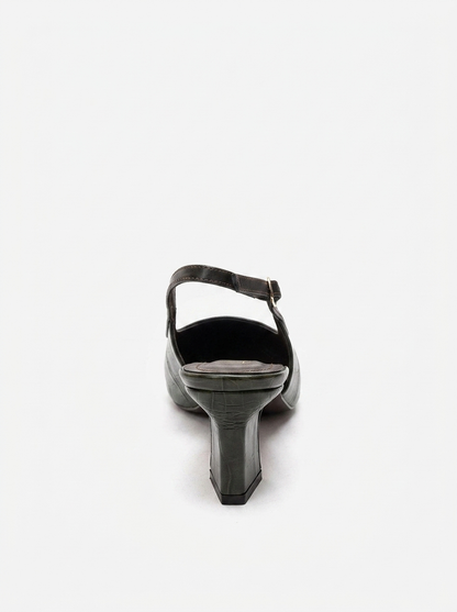 HILDA - Green Block Heel Pump (Women)