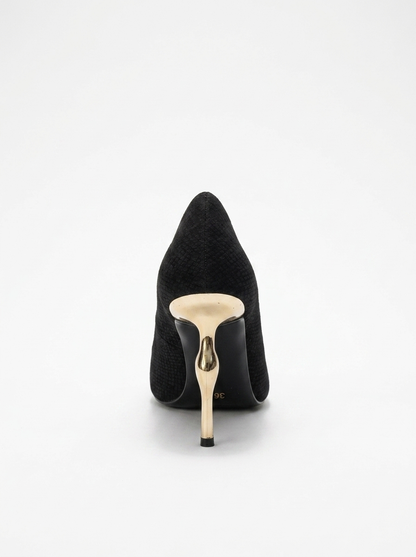 Hudson - Zapatilla de Tacón en Punta con Estampado Burdeos (Mujer)