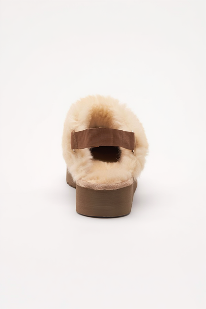 Olessa - Cognac Genuine Leather Fur-Lined Slipper (Women)
