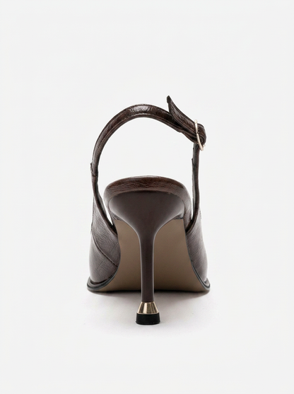 Iselin - Zapato de tacón de aguja marrón (Mujer)