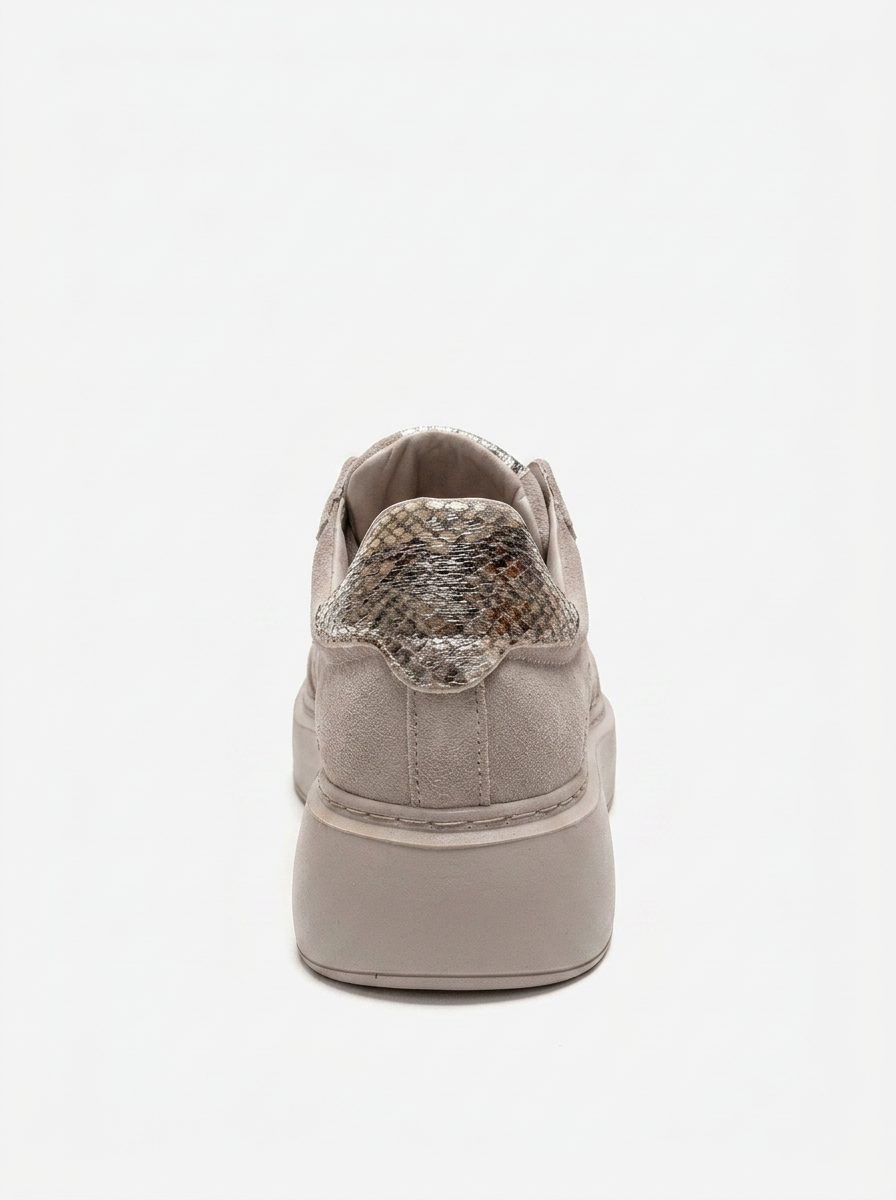 IVARA - Beige Suede Genuine Leather Everyday Sneaker (Women)