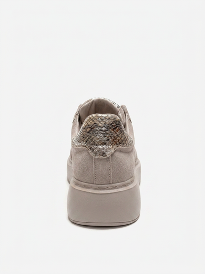 IVARA - Beige Suede Genuine Leather Everyday Sneaker (Women)