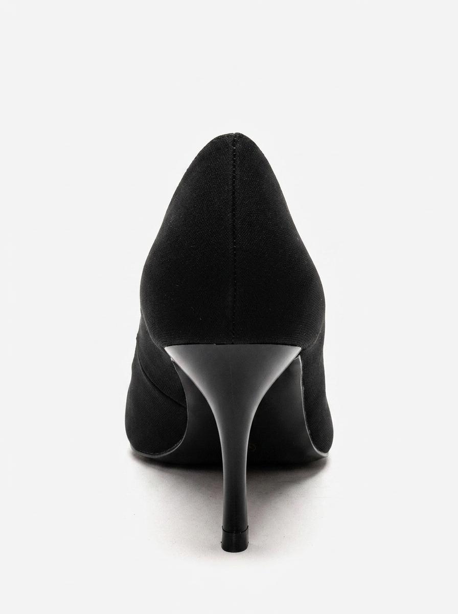 Kendra - Genuine Leather Black Stiletto Heel (Women)