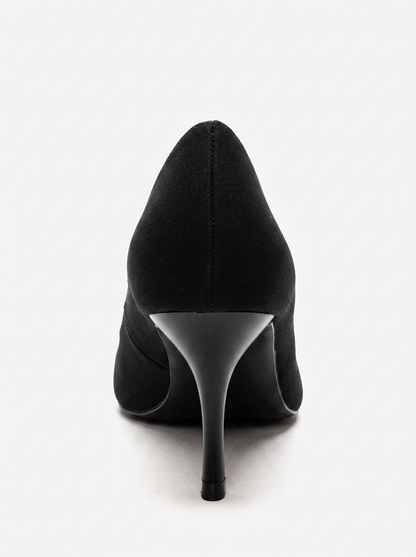 Kendra - Genuine Leather Black Stiletto Heel (Women)