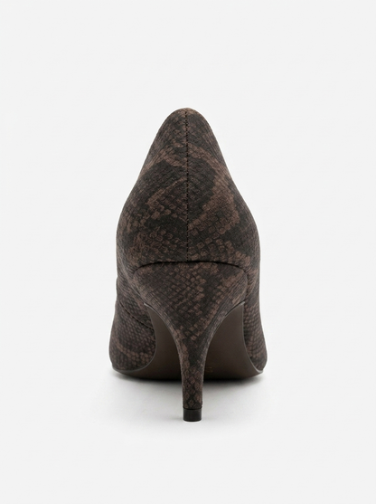 Marcus - Zapatos de tacón de punta con estampado marrón (Mujer)