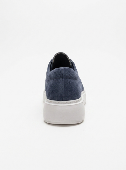 MAREON - Denim Blue Genuine Leather Lace-Up Daily Shoe (Women)
