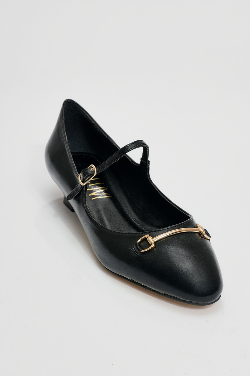 Ojen - Zapatos de tacón bajo negros (Mujer)