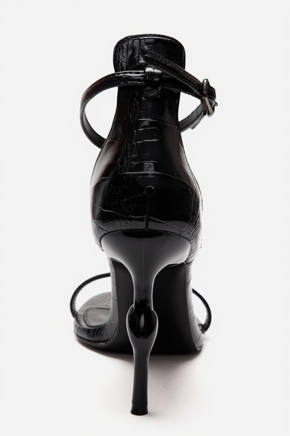 Yelena - Black Patent Thin Strap Stiletto Pump (Women)