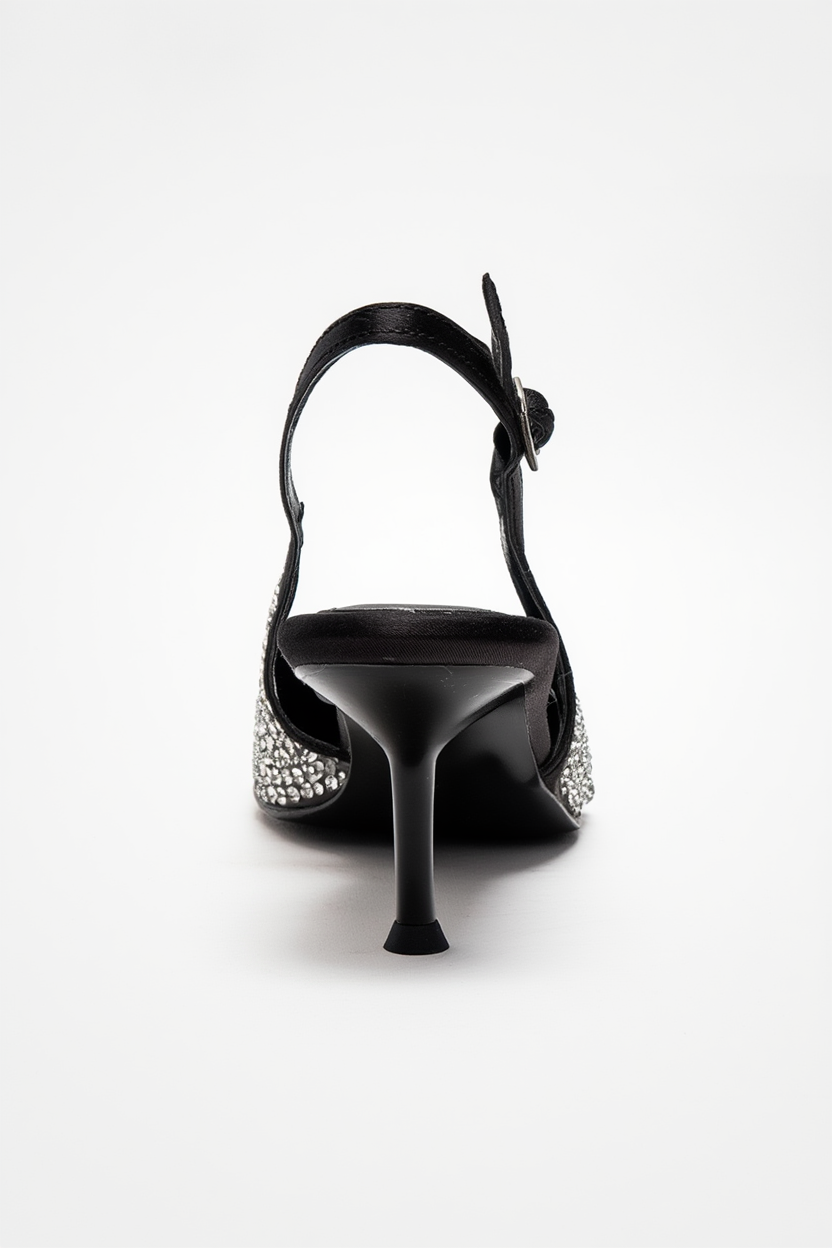 YASMINA - Black Stiletto Pump (Women)