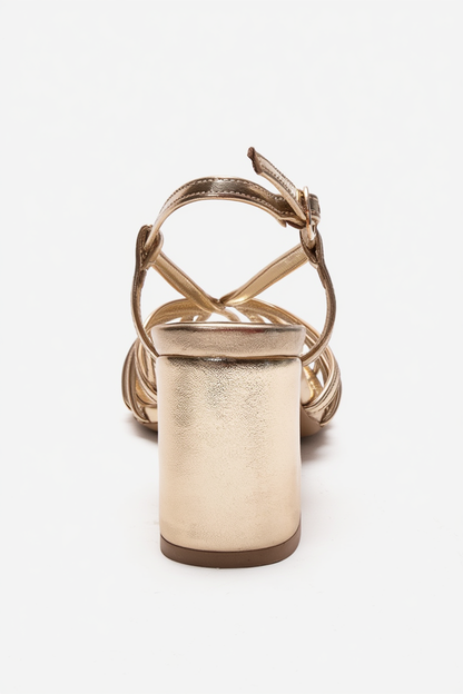 WILDA - Zapatos de tacón grueso dorado (Mujer)
