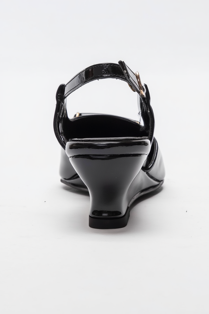 RHEA - Zapatos de tacón de bloque negros (Mujer)