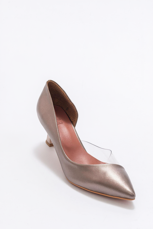 Zapatos de tacón en punta Vera Copper para mujer