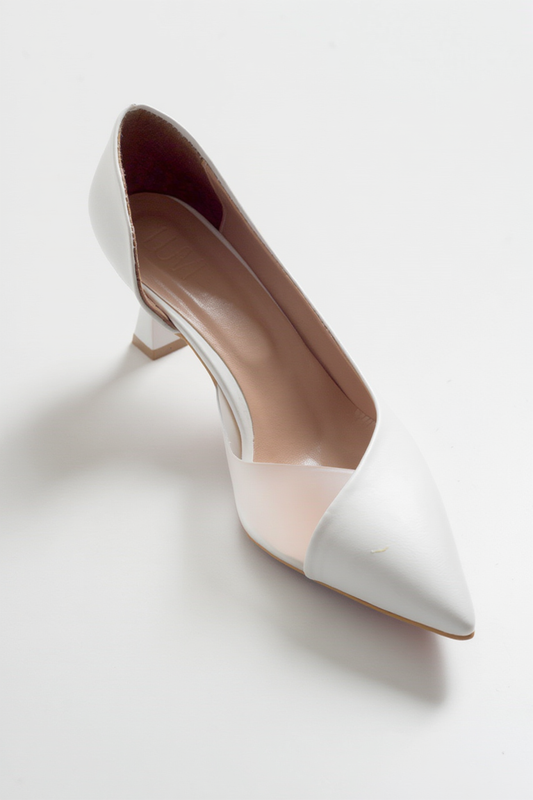 Zapatos de salón Vera White de punta (Mujer)