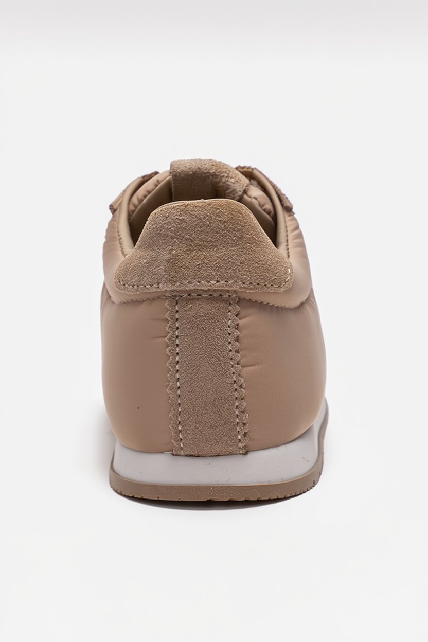UNICA - Zapatilla de piel genuina beige (mujer)