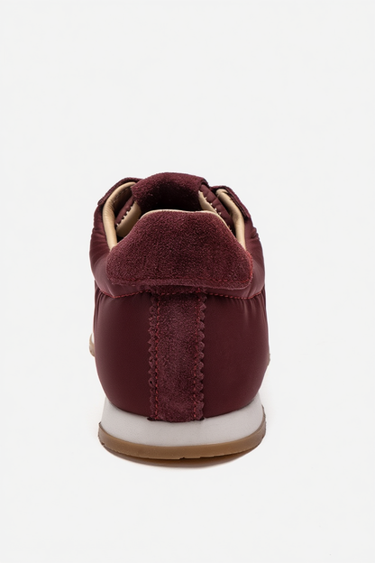 UNICA - Zapatilla de piel auténtica burdeos (mujer)