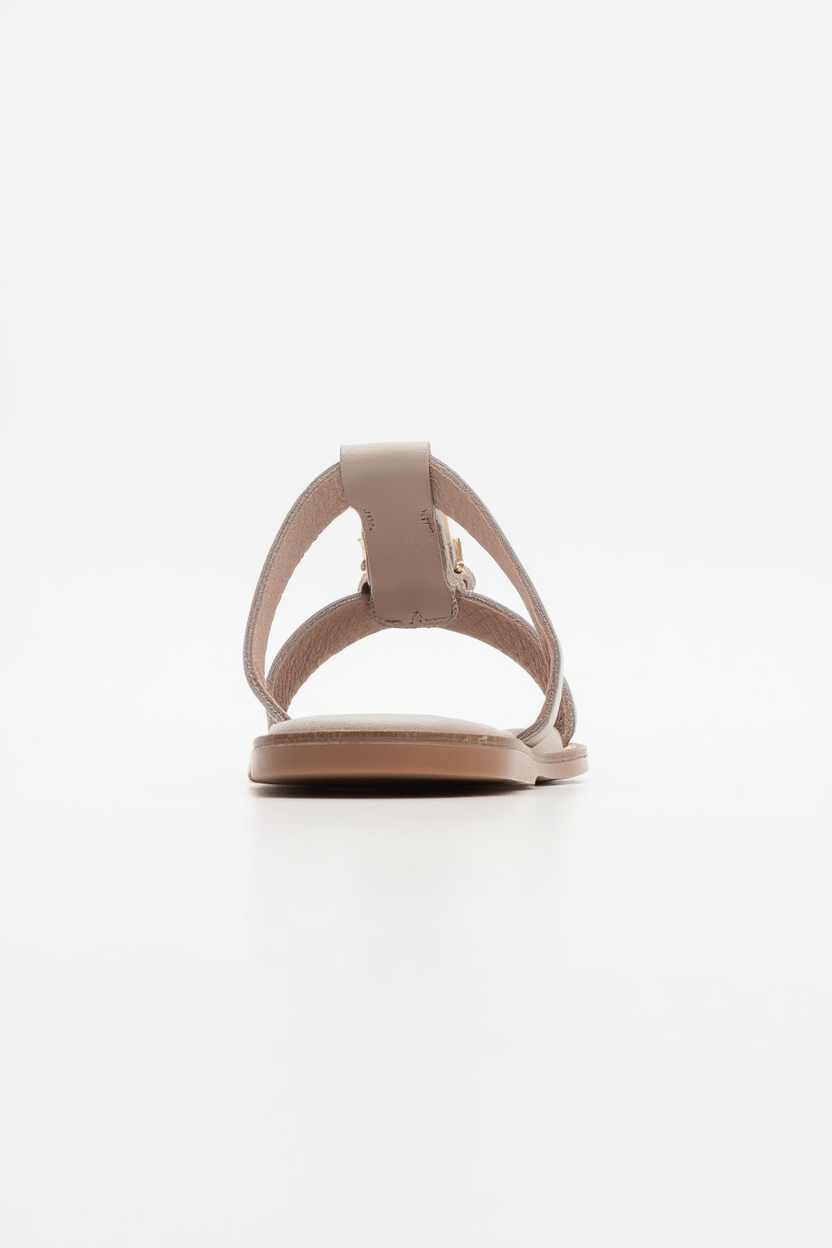 Sveta - Sandalia de piel color beige claro con hebilla (Mujer)