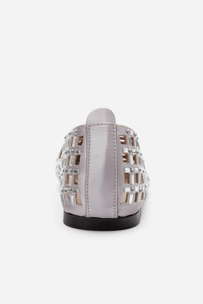 SILVA - Bailarina de cuero genuino con joyas (mujer)