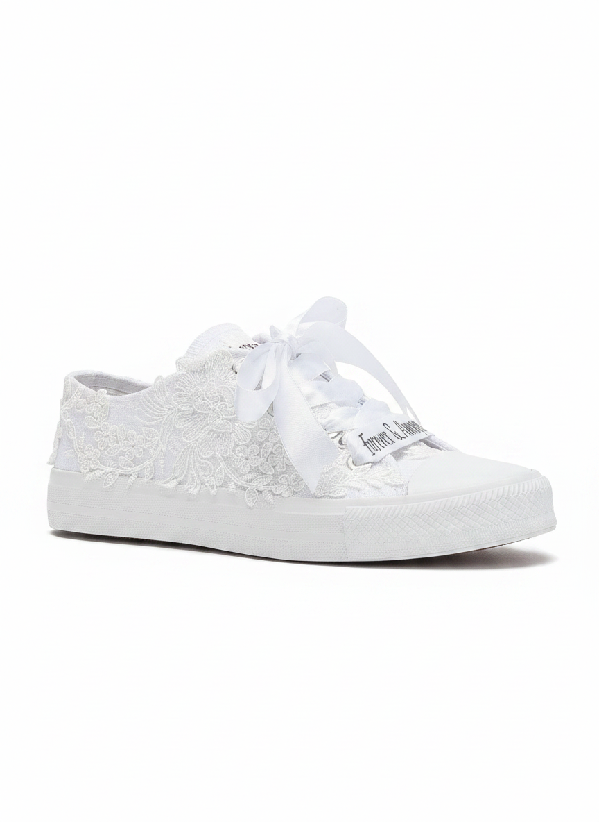 Belle - Converse blancas bajas de boda