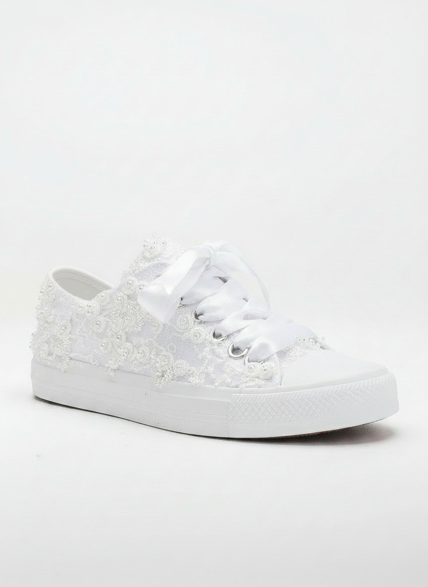 Bailey - Converse blancas de boda bajas