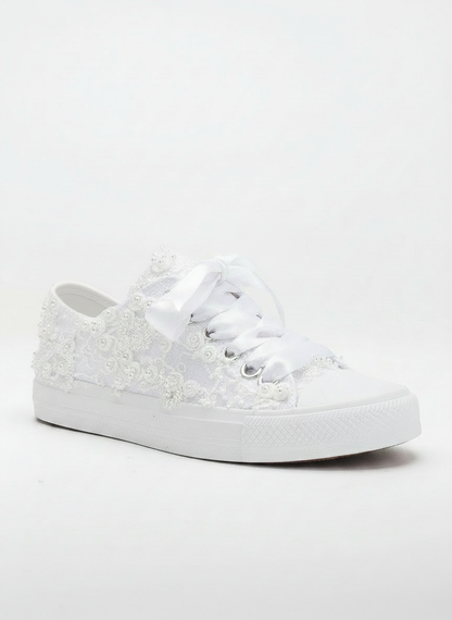 Bailey - Converse blancas de boda bajas