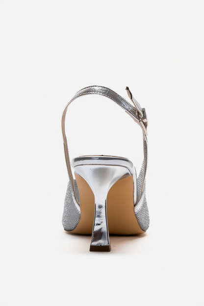 Dorata - Zapatos de tacón de aguja con adornos plateados (Mujer)