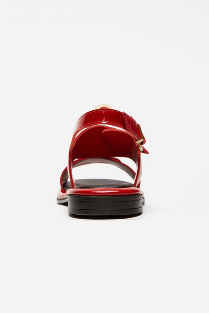 AUREN - Red Patent Genuine Leather Sandal (Women)