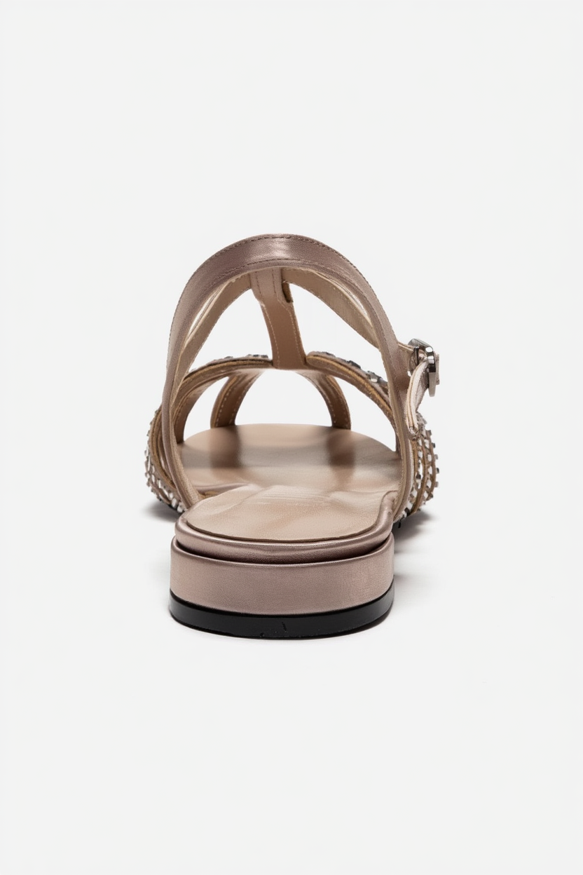 LAVINA - Taupe Genuine Leather Sandal (Women)