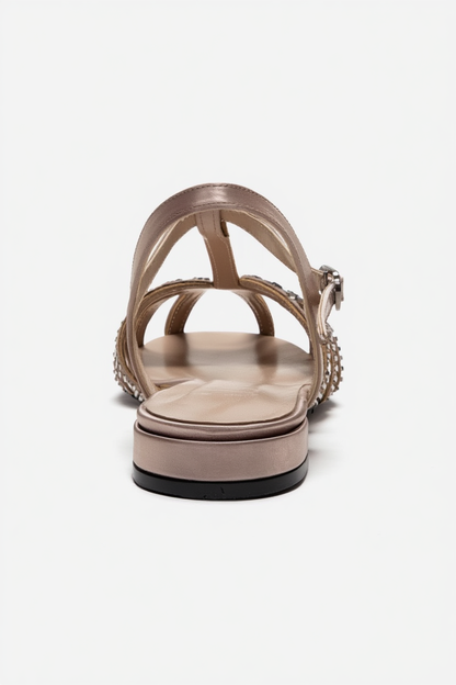 LAVINA - Taupe Genuine Leather Sandal (Women)