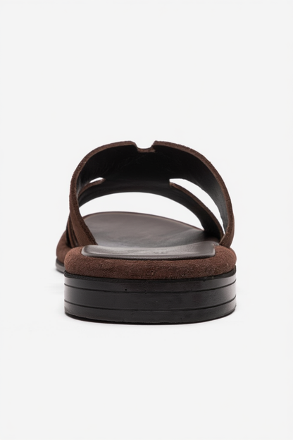 BRIO - Brown Genuine Leather Slide (Women)