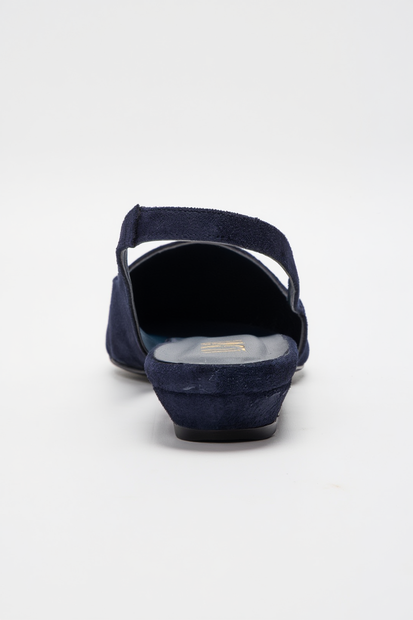 BERLINA - Zapatos de tacón bajo de piel auténtica en azul marino (mujer)