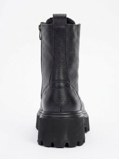 Botín Tina de cuero negro (Mujer)