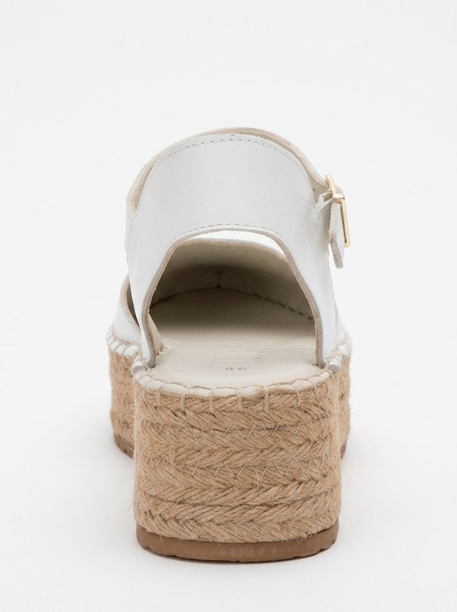 Viba - Alpargatas de cuero blanco (Mujer)