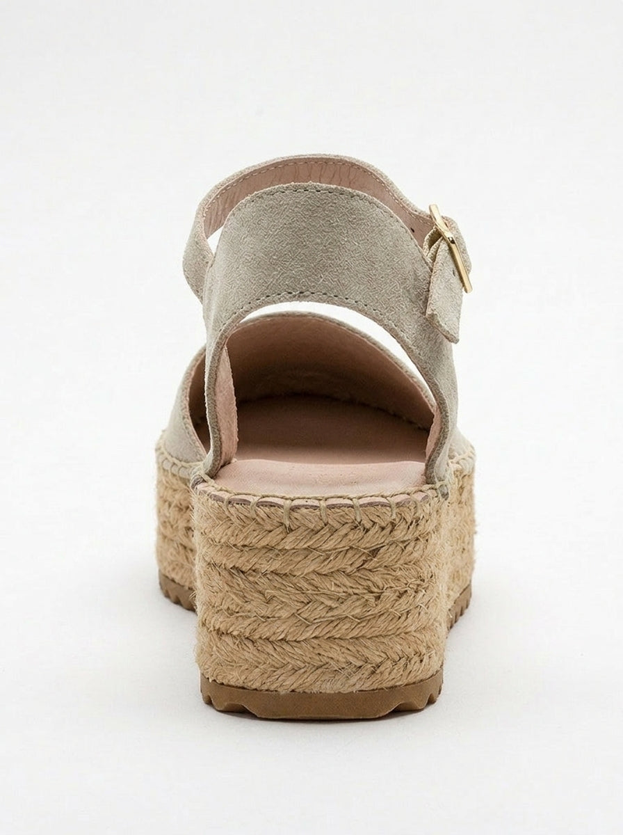 Viba - Alpargatas de cuero de ante beige (Mujer)