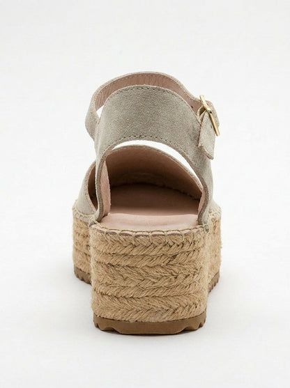 Viba - Alpargatas de cuero de ante beige (Mujer)