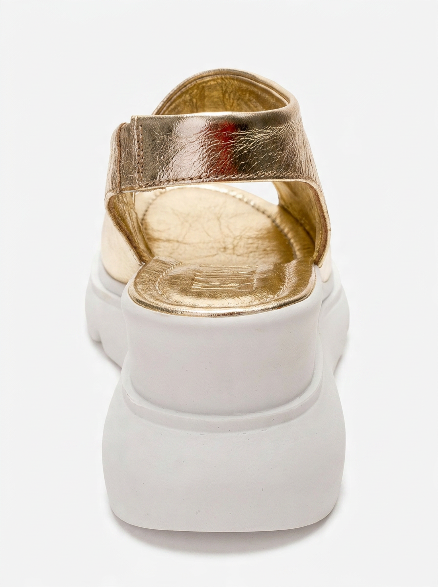 Agusto - Gold Leather Platform Sandal (Women)