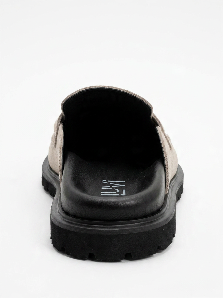 Laven - Zuecos de cuero de ante beige (Mujer)