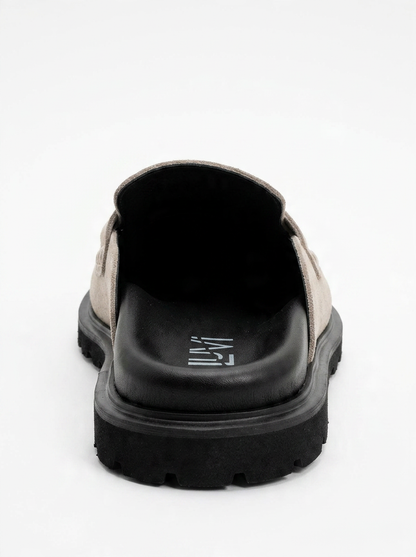 Laven - Zuecos de cuero de ante beige (Mujer)