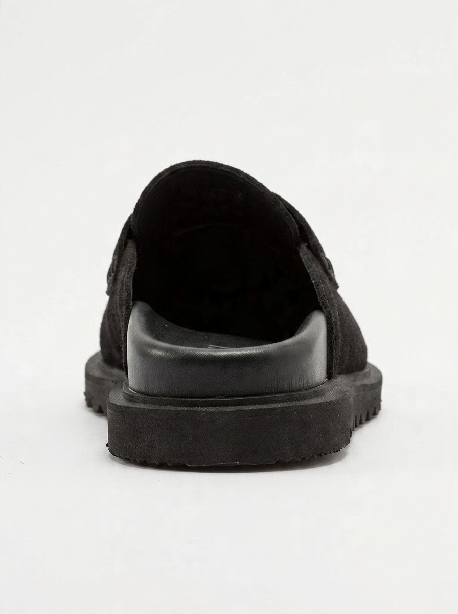 Laven - Zuecos de cuero de ante negros (Mujer)