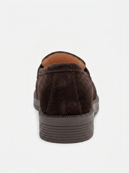 Bree - Mocasines de plataforma de cuero marrón (mujer)