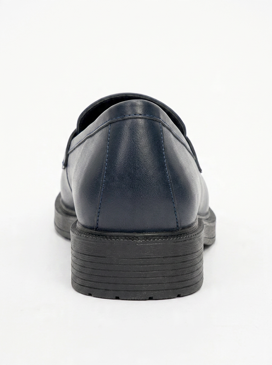 Bree - Mocasines con plataforma de cuero color azul marino (Mujer)