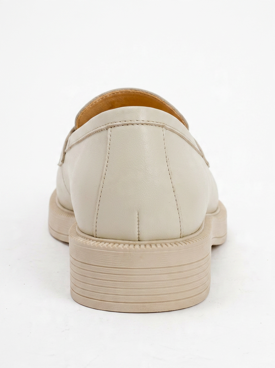Bree - Mocasines de plataforma blancos de piel (Mujer)