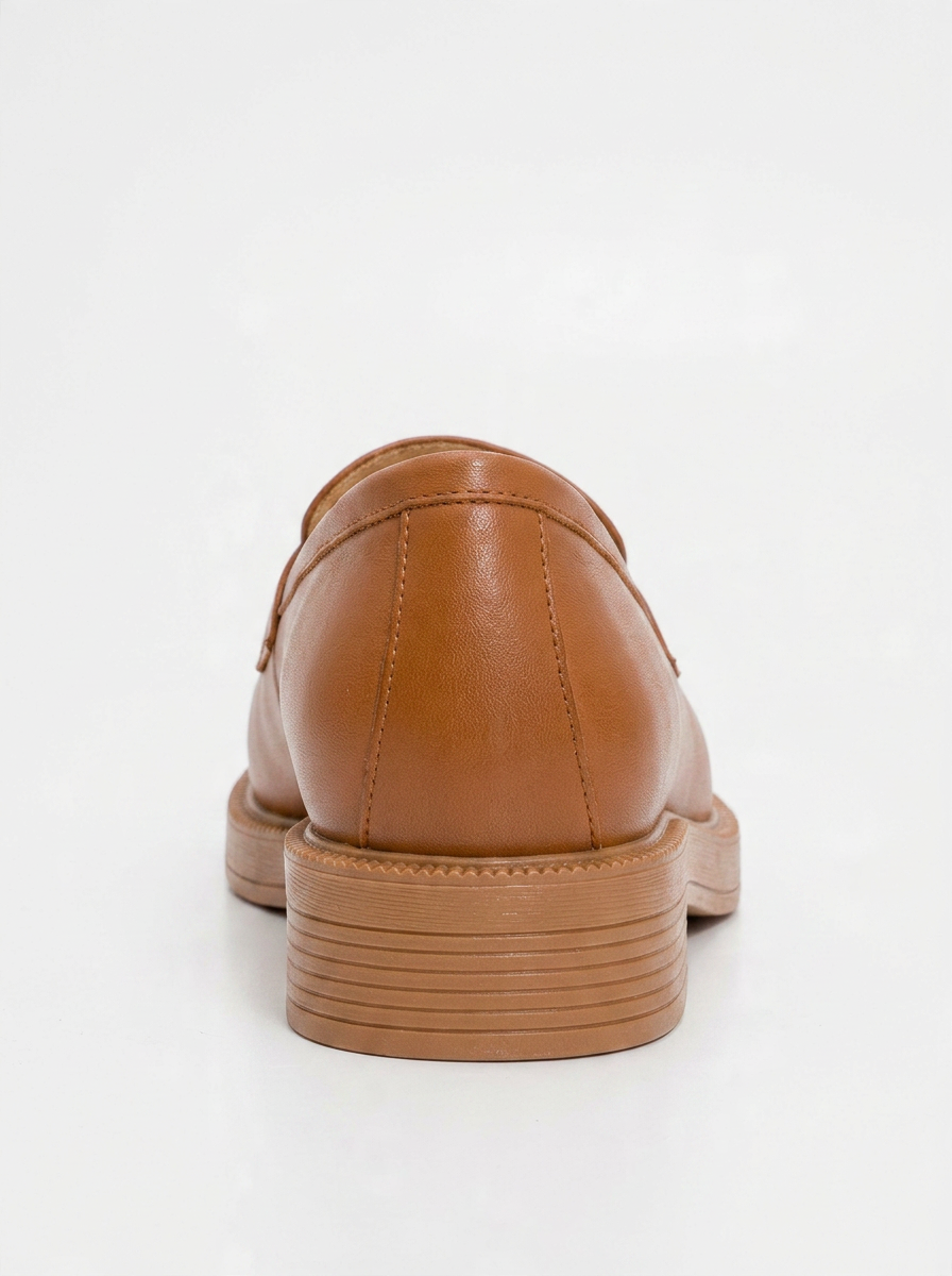 Bree - Mocasines de plataforma de cuero coñac (Mujer)
