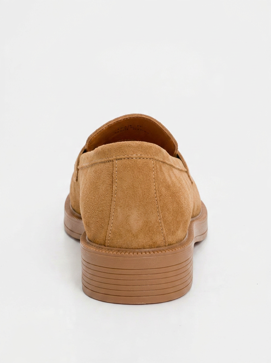 Bree - Mocasines de plataforma de cuero de ante color mostaza (Mujer)