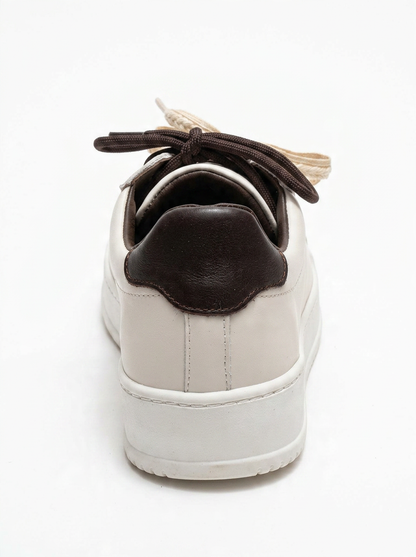 Warron - Light Beige Leather Sneakers (Women)