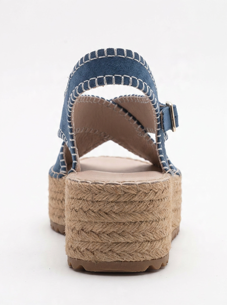 Bellezza - Sandalia de plataforma de ante azul marino (mujer)