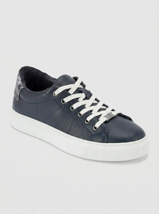 Ayverie - Zapatillas de cuero azul marino (mujer)