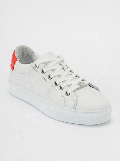 Ayverie - Zapatillas blancas de cuero (Mujer)